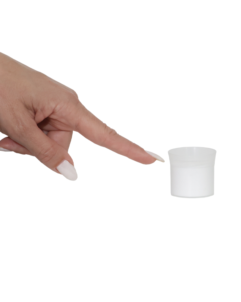 מלאו באבקה עד לקו המסומן - 17 גרם.